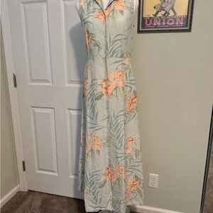 Tommy Bahama Silk Linen Dress with Floral Pattern
